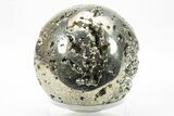 Polished Pyrite Sphere - Peru #228360-1